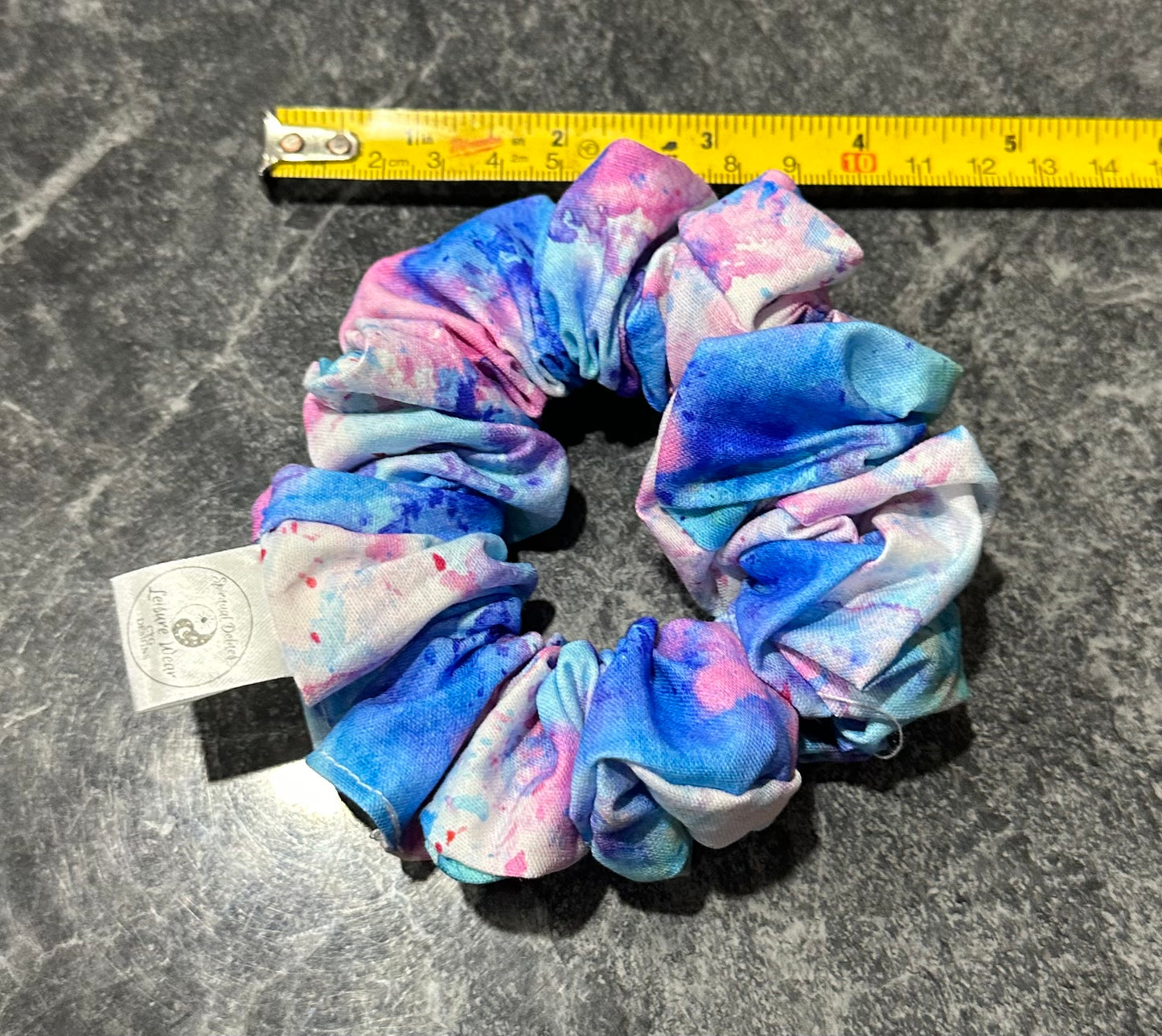 Splat Cotton Crystal Infused Scrunchie