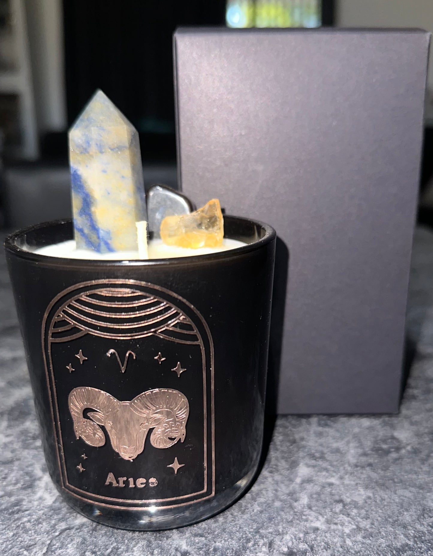 Aries Zodiac Candle
