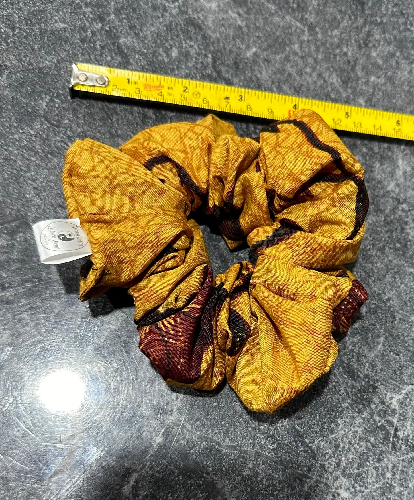 Batik Cotton Crystal Infused Scrunchie