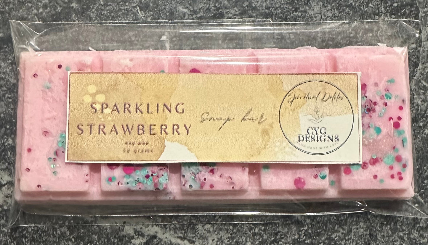 Sparkling Strawberry Soy Wax Snap Bar