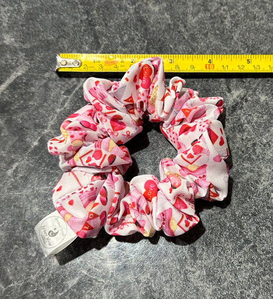 Heart Gnome Cotton Crystal Infused Scrunchie