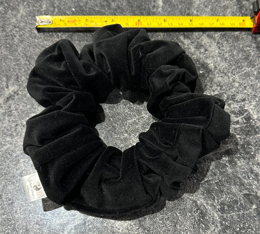 Black Velvet Crystal Infused Scrunchie
