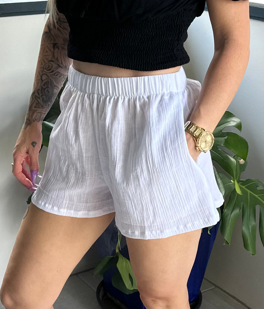 Crystal Infused Shorty Shorts